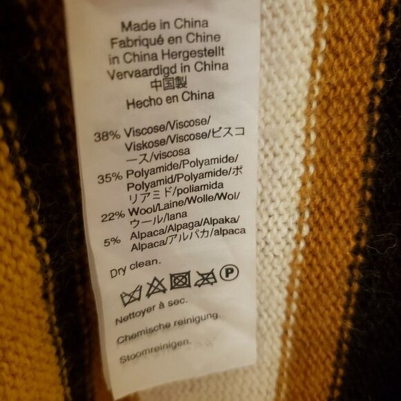 Madewell Viscose/Wool/Angora Blend Striped Sleeveless Midi Dress Size M EUC - Picture 9 of 9